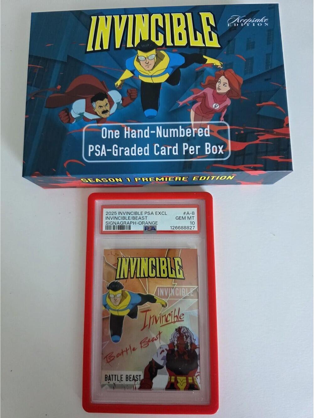 2025 Invincible PSA Signagraph Orange Battle Beast A-8 PSA 10 GEM MT 18/25